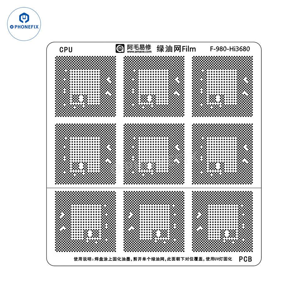 AMAOE Green Oil Network Film for iphone A10-A17 CPU BGA Reballing - Image 5