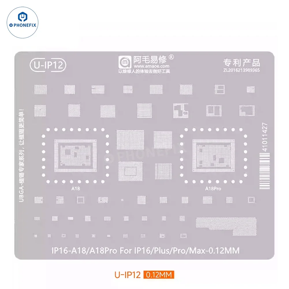 Amaoe BGA Reballing Stencil With CPU Position For iPhone A8-A19 - Image 3