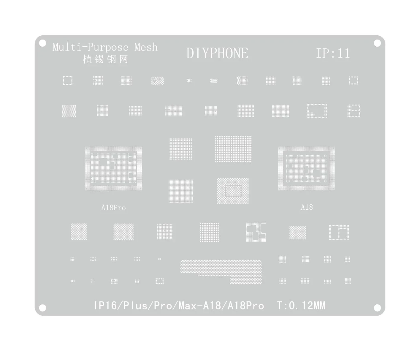 Amaoe IP16 A18 Middle Layer Reballing Stencil For iPhone 16 Pro Max - Image 7
