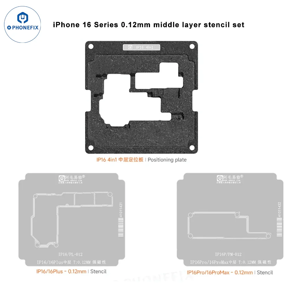 AMAOE iPhone 12-17 Pro Max Middle Layer Steel Mesh Positioning Mold - Image 3