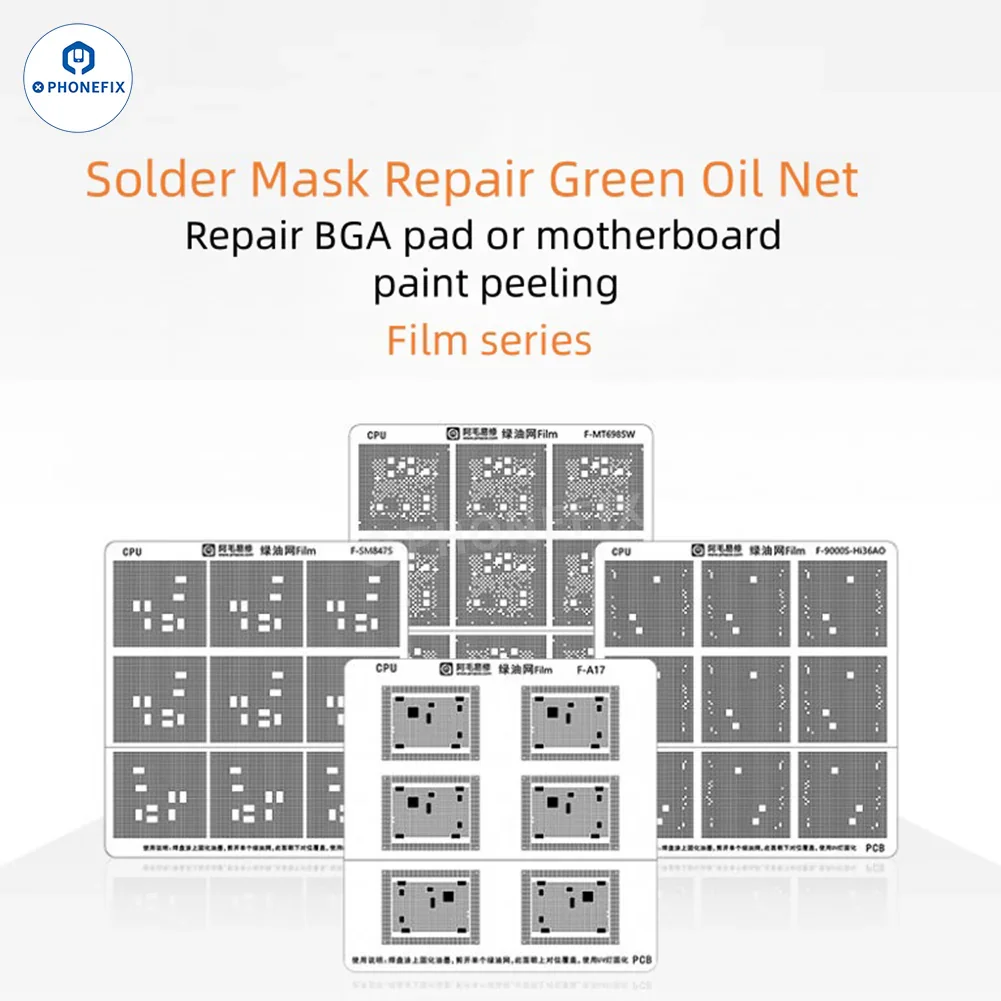 AMAOE iPhone X-15 Pro Max Screen IC Green Oil Digging Hole Stencil - Image 4