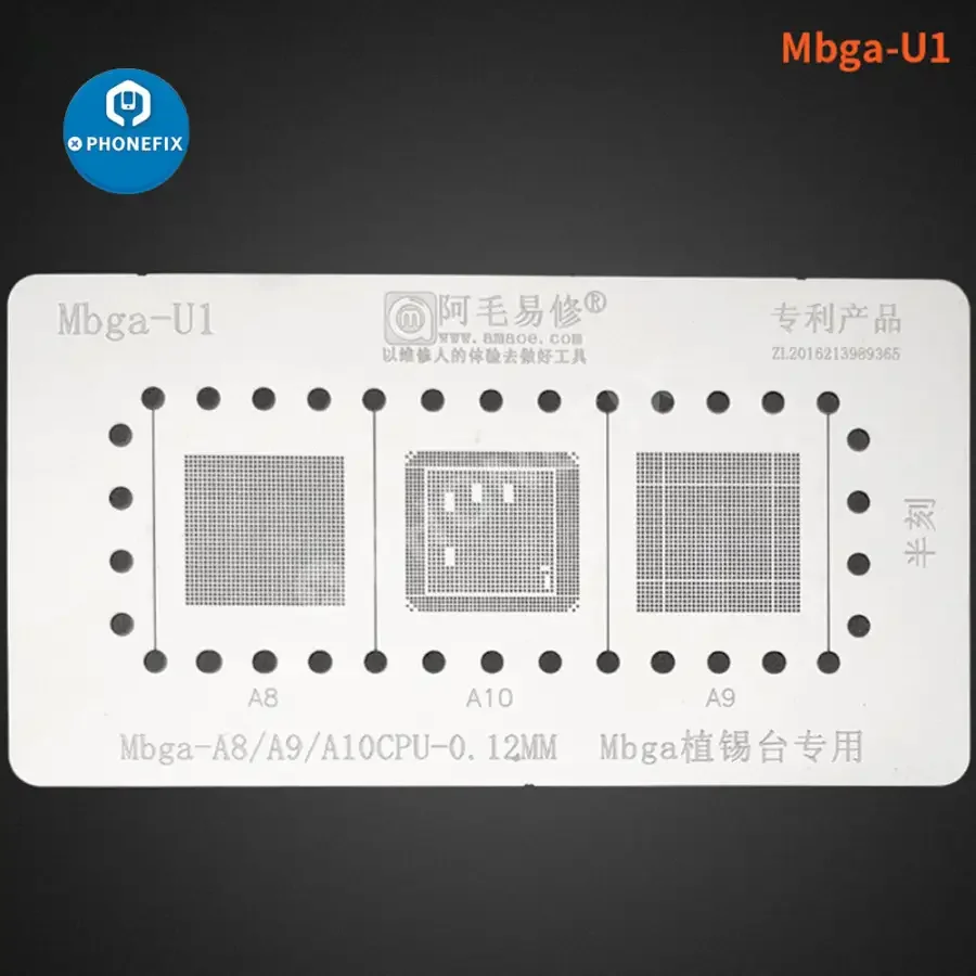 Amaoe Mbga-B12 A8-A18 Pro CPU Reballing Stencil Positioning Platform - Image 4
