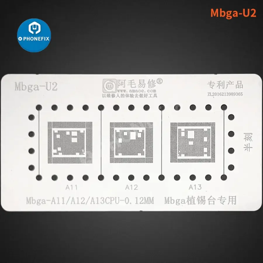 Amaoe Mbga-B12 A8-A18 Pro CPU Reballing Stencil Positioning Platform - Image 5