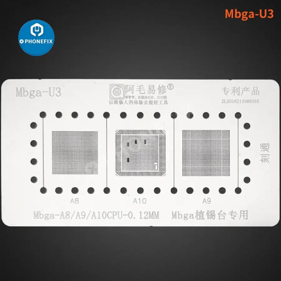 Amaoe Mbga-B12 A8-A18 Pro CPU Reballing Stencil Positioning Platform - Image 6