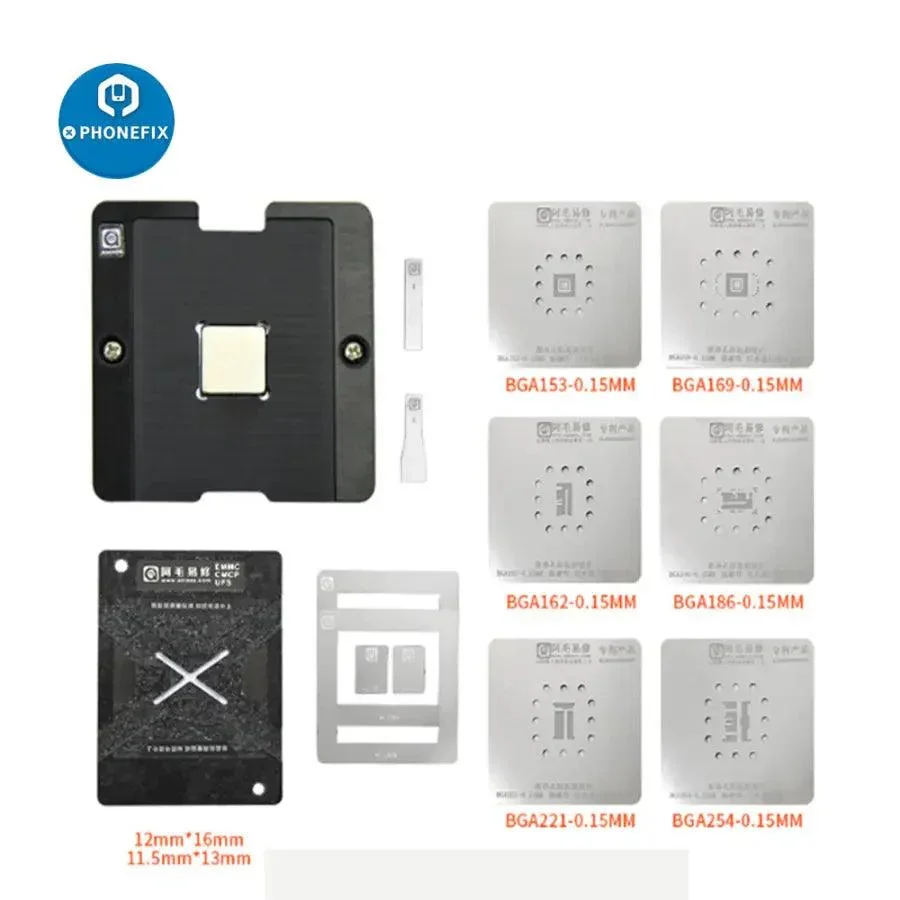 Amaoe BGA Reballing Stencil EMMC EMCP UFS Positioning Platform - Image 3