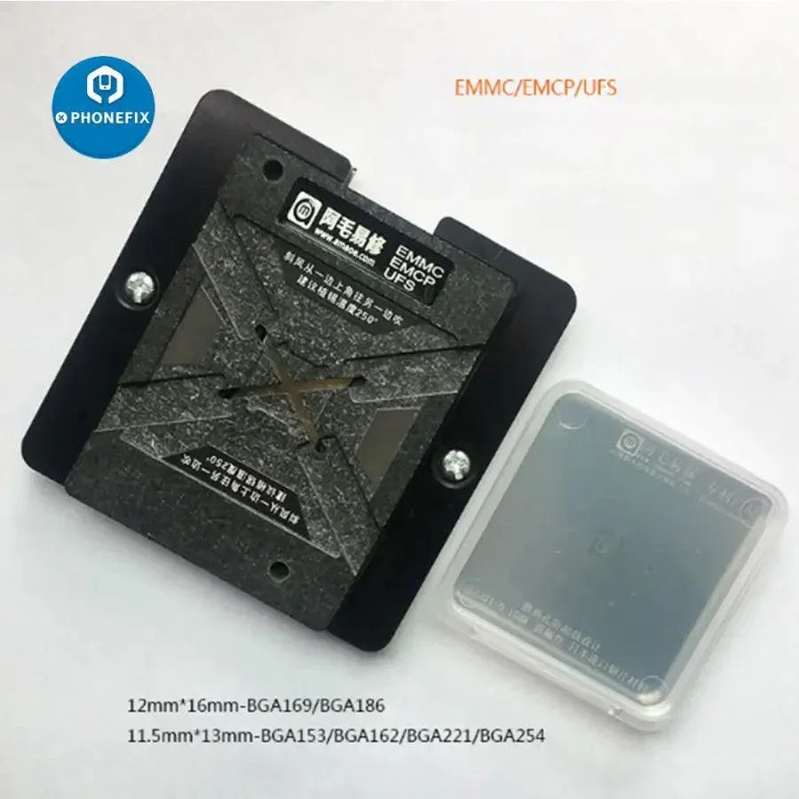Amaoe BGA Reballing Stencil EMMC EMCP UFS Positioning Platform - Image 6