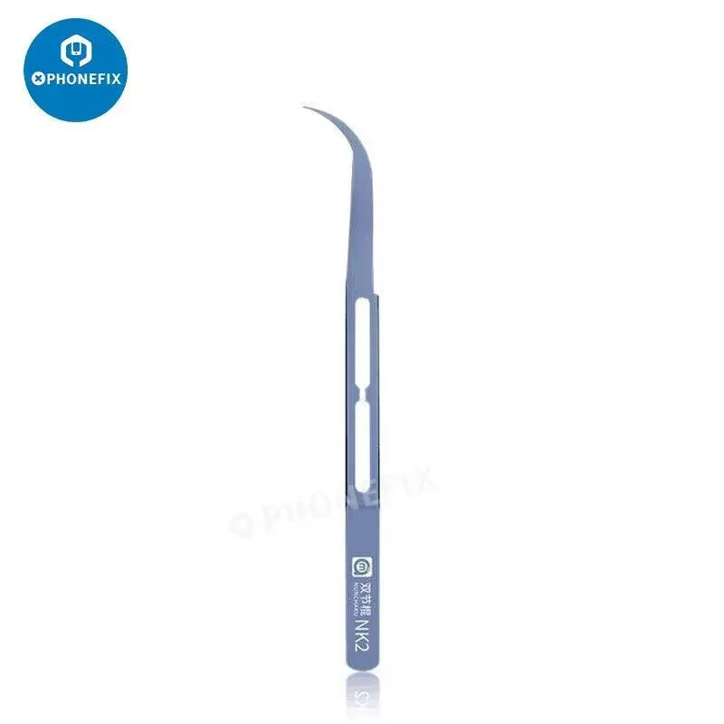 AMAOE Precision Antimagnetic Alloy Curved/Straight Head Tweezers - Image 2