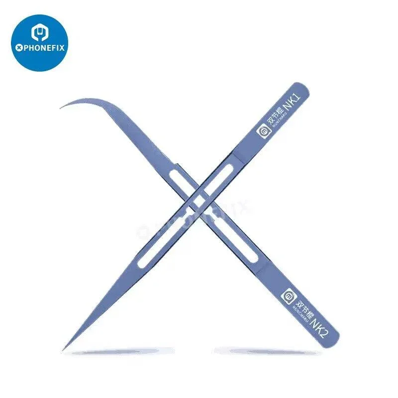 AMAOE Precision Antimagnetic Alloy Curved/Straight Head Tweezers - Image 3