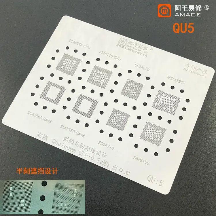 Amaoe Reballing Stencil Qualcomm CPU QU1-QU8 0.12mm - Image 7