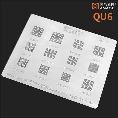 Amaoe Reballing Stencil Qualcomm CPU QU1-QU8 0.12mm - Image 8