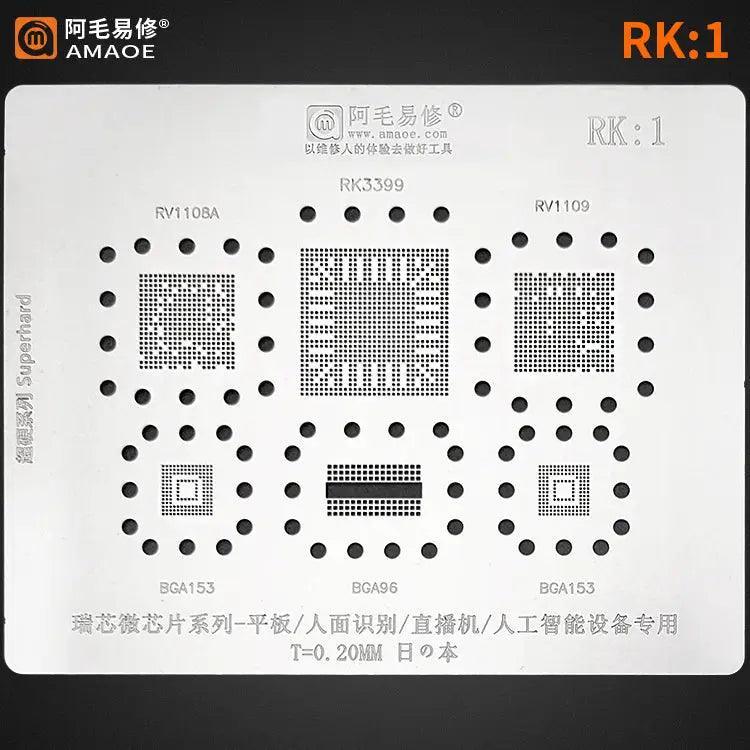 AMAOE RK1/2/3/4 Rockchip Chip Series BGA Reballing Stencil - Image 2