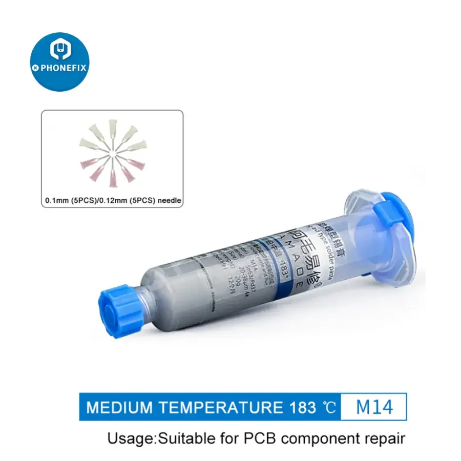 AMAOE Solder Paste M14 M15 138 183 Degrees Syringe Tin Flux - Image 3