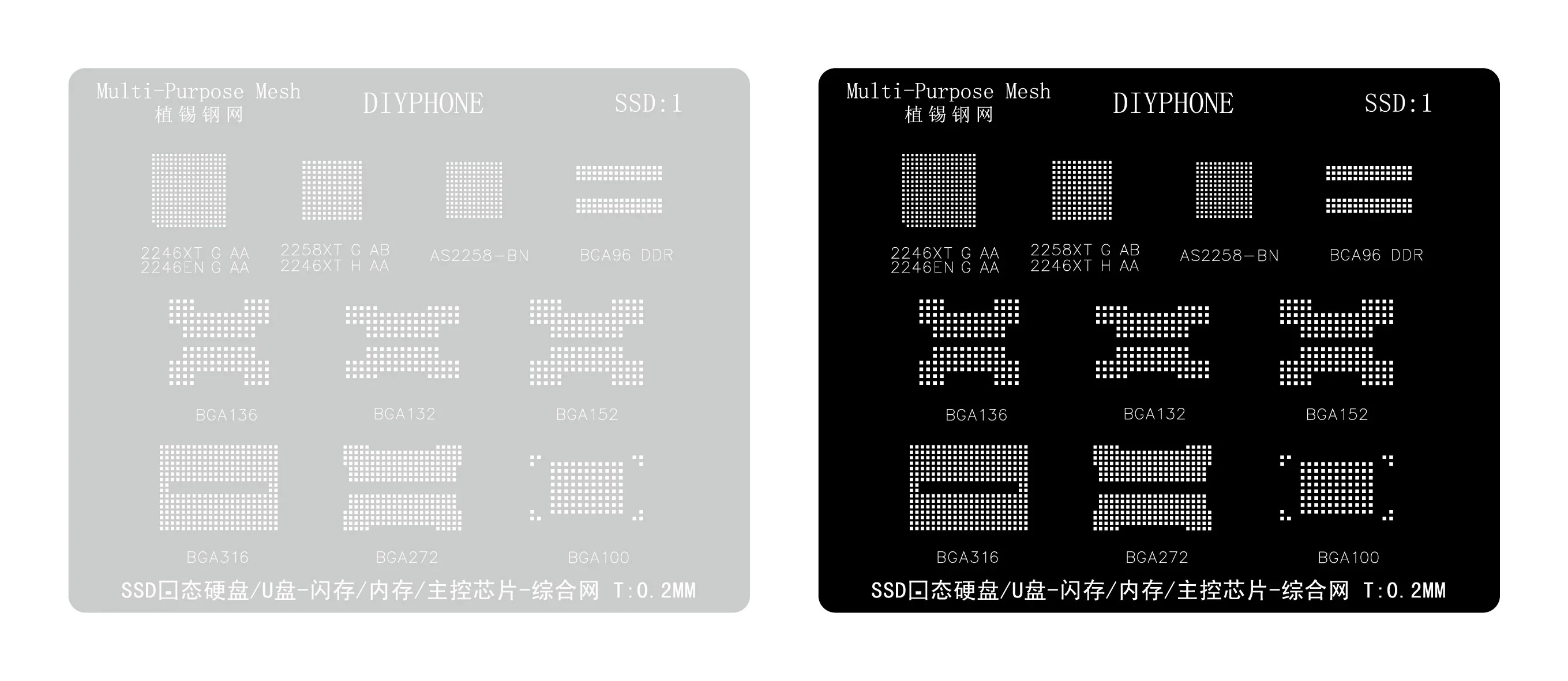AMAOE SSD DDR Memory 0.12mm BGA Reballing Stencil Template Net - Image 7
