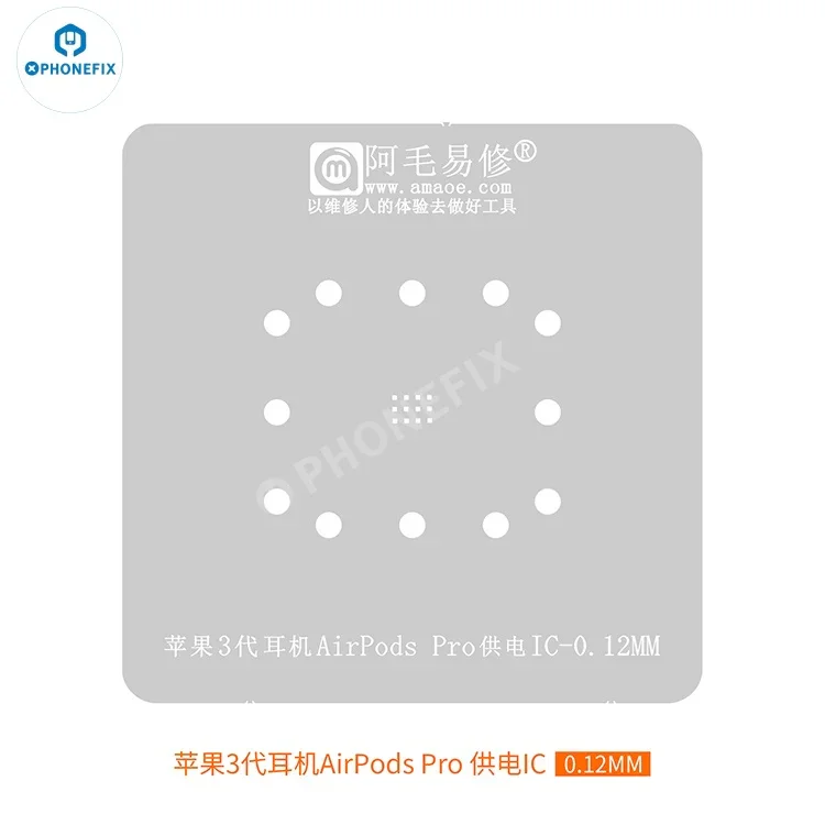 Amaoe Tin Planting Platform 0.12MM Stencil For AirPod Pro1 2 3 - Image 22
