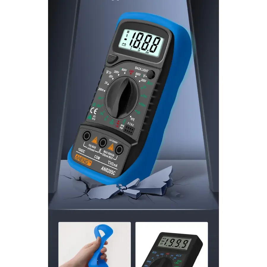 AN8205C Digital Multimeter AC/DC Volt Meter DC Ammeter Tester - Image 8