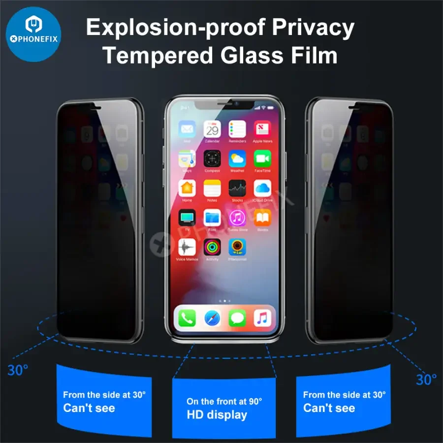 Anti Spy Privacy Tempered Glass Film for iPhone 12-17 Pro Max - Image 6