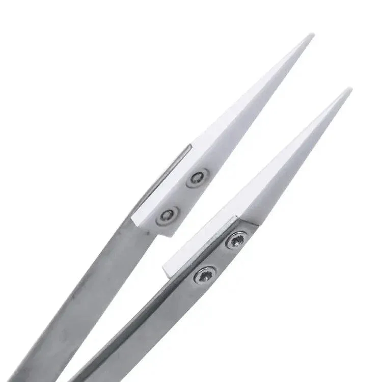 Anti-Static Ceramic Tweezers Industrial Straight Curved Tweezers - Image 5