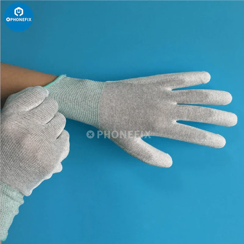 Anti Static Gloves PU Coated ESD Safe Electronic Working Gloves - Image 2