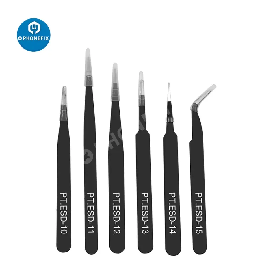 Anti-static Stainless Steel Curved Straight Tweezers For Phone Repair Tool - Image 5