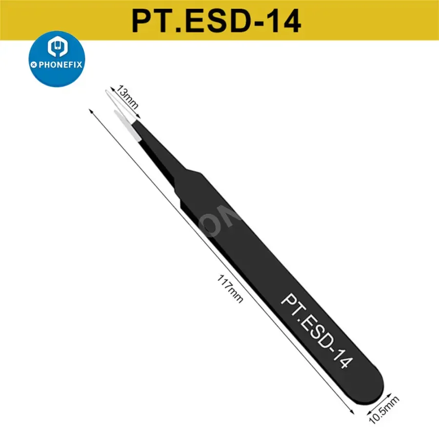 Anti-static Stainless Steel Curved Straight Tweezers For Phone Repair Tool - Image 8