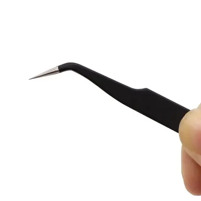 Anti-static Stainless Steel Tweezers Phone Forceps IC Removal Tool - Image 4