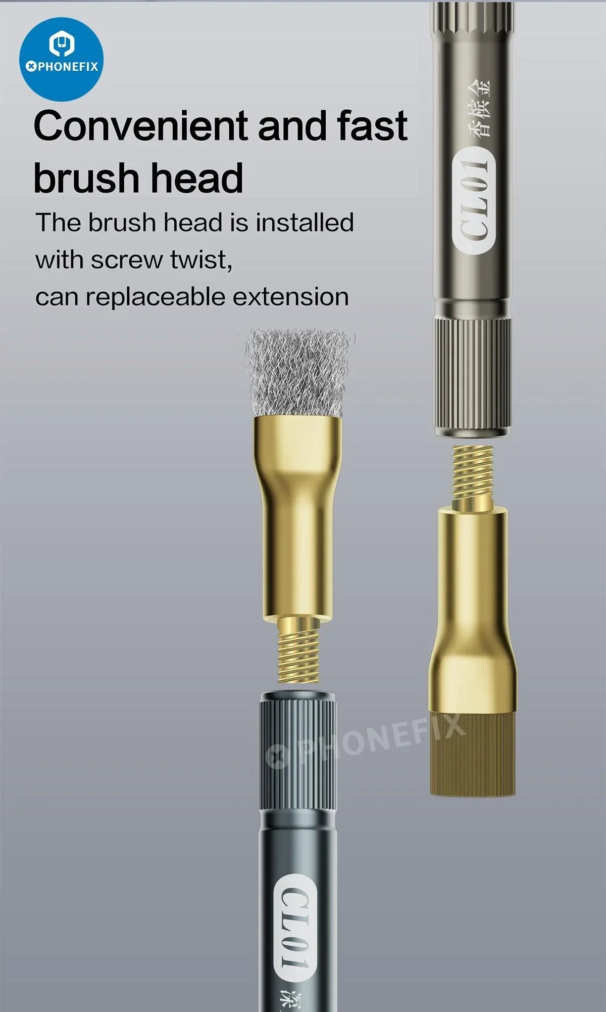Anti-Static Steel Brush for Phone Motherboard Glue Residue Cleaning Tool - Image 12
