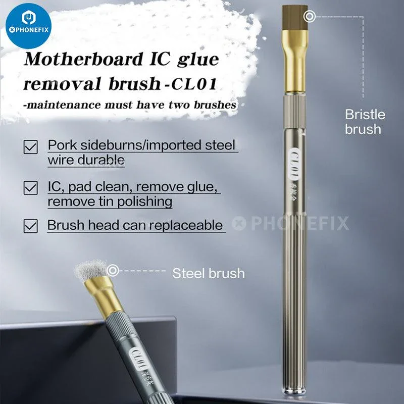 Anti-Static Steel Brush for Phone Motherboard Glue Residue Cleaning Tool - Image 7