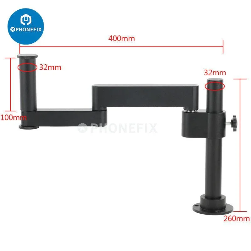 Articulating Arm Clamp Microscope Bracket 50/76mm Focusing Holder - Image 2