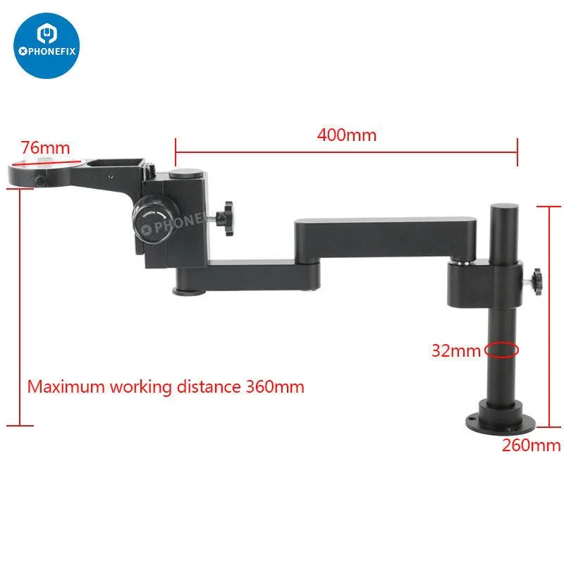 Articulating Arm Clamp Microscope Bracket 50/76mm Focusing Holder - Image 5