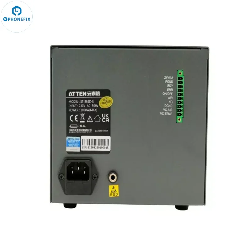 ATTEN ST-862D-E 1000W Hot Air BGA Rework Station With Fault Alarm - Image 4