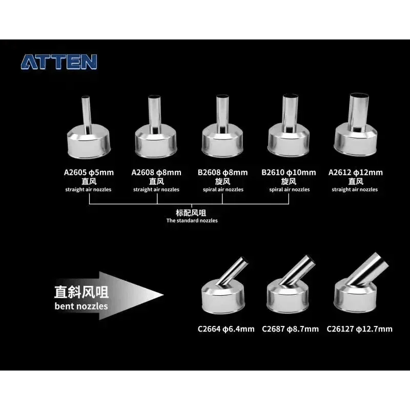Hot Air Gun Resisting Nozzles For ATTEN ST-862D BGA Rework Station - Image 6