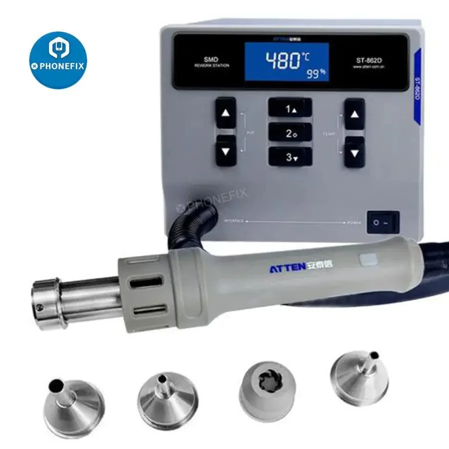ATTEN ST-862D Lead-Free Hot Air Gun De-Soldering Rework Station