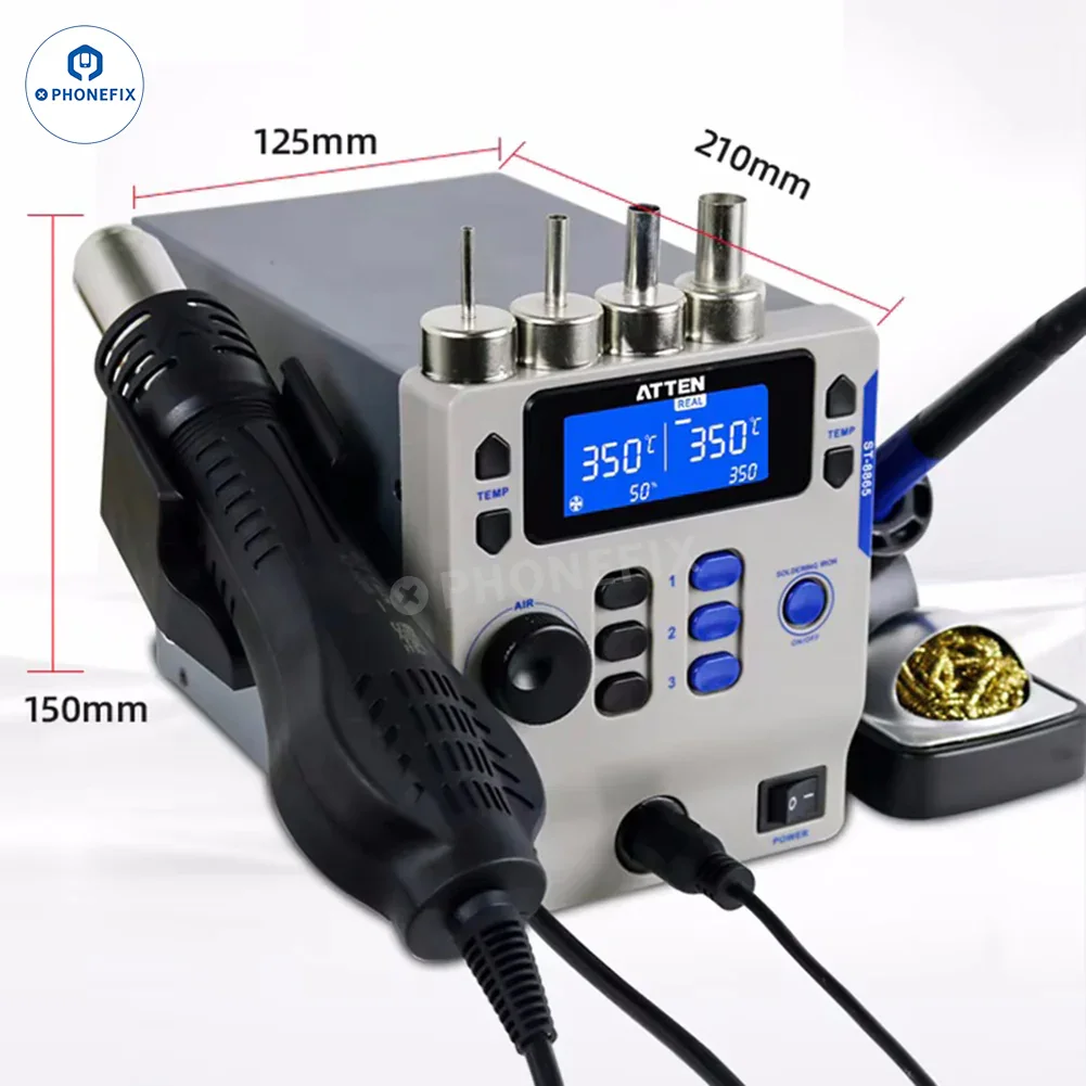 ATTEN ST-8865 Soldering Iron Hot Air Gun 2 In 1 BGA Rework Station - Image 2