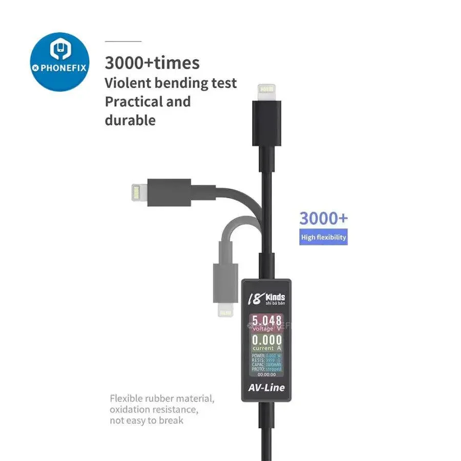 AV-Line Intelligent Charging Detection Line USB Charging Cable for iPhone/Android - Image 4