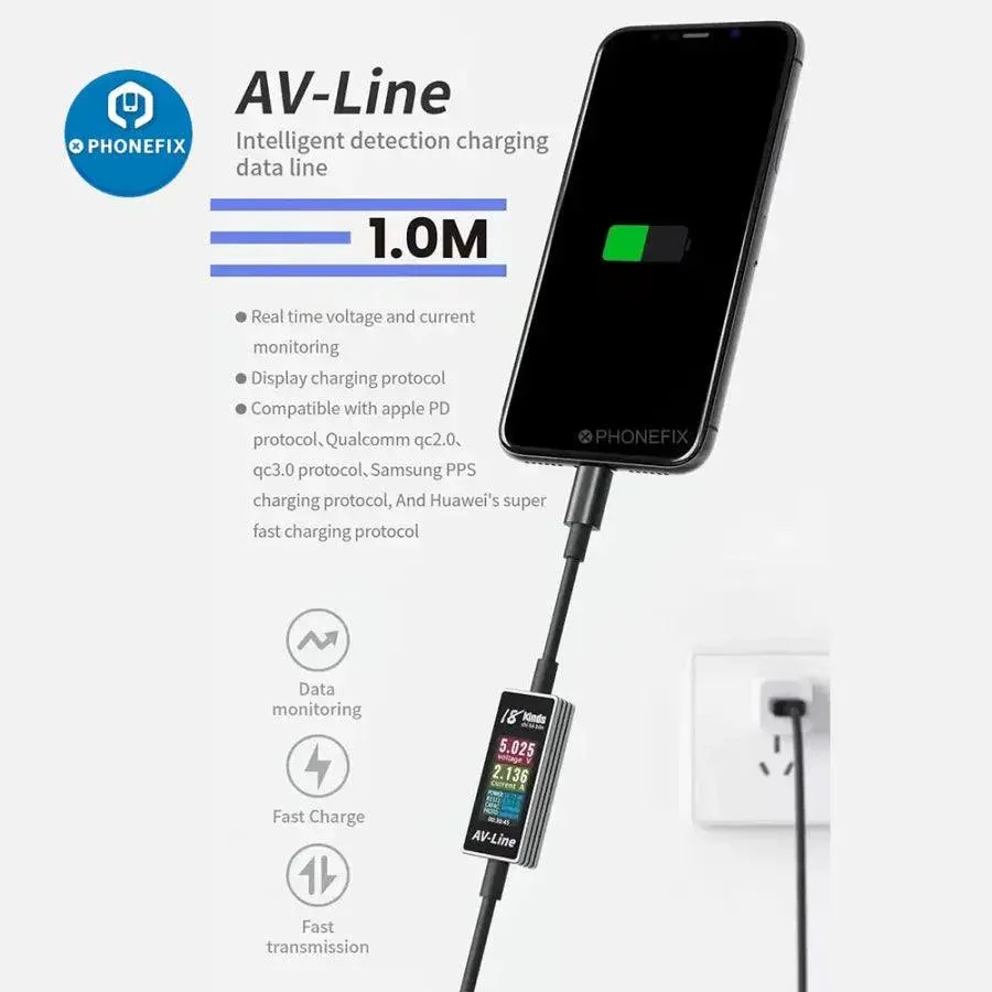 AV-Line Intelligent Charging Detection Line USB Charging Cable for iPhone/Android - Image 6