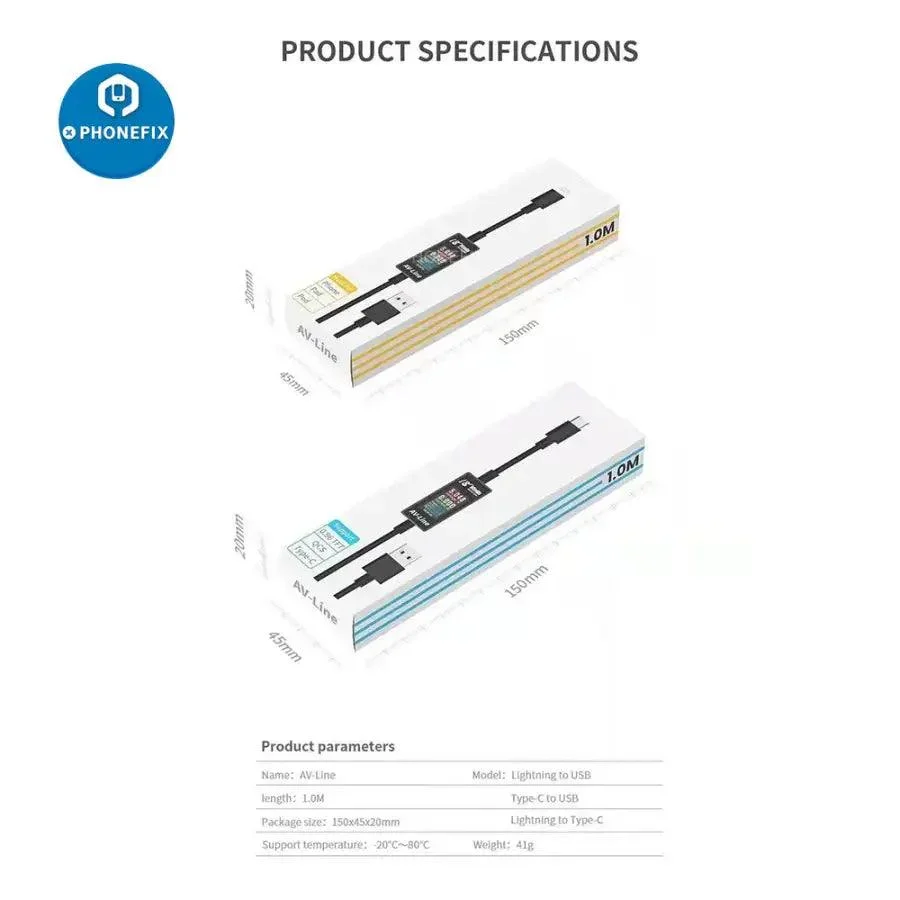 AV-Line Intelligent Charging Detection Line USB Charging Cable for iPhone/Android - Image 9