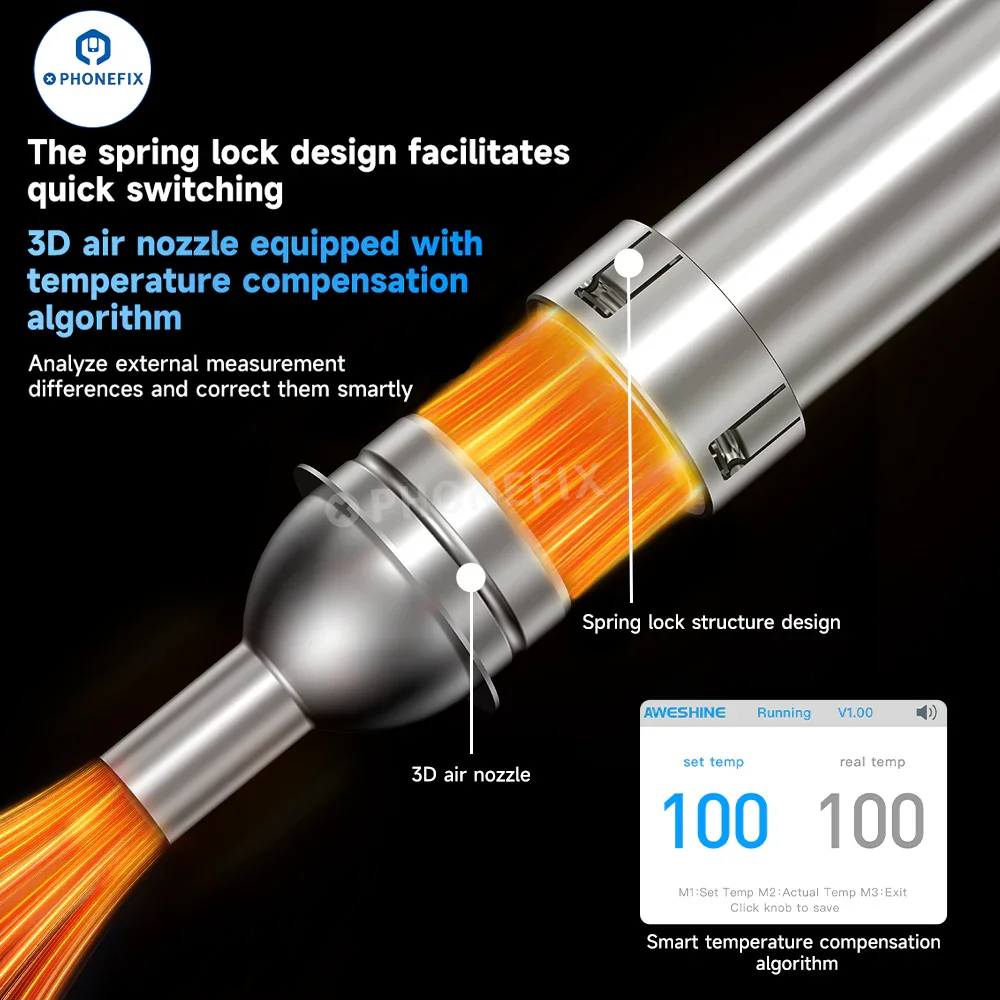 AWESHINE H08 H10 Hot Air Rework Station for Mobile Phone Repair - Image 4