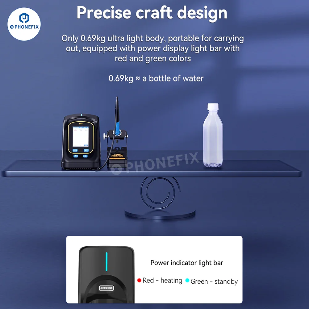 AWESHINE S08 Portable Smart Soldering Station with T210 Handle - Image 6