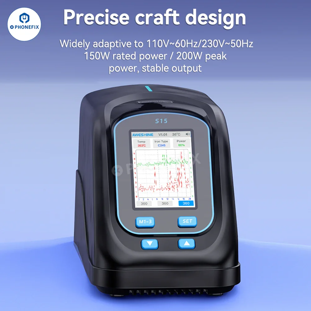 AWESHINE S15 Portable Smart Soldering Station with T245 Handle - Image 6