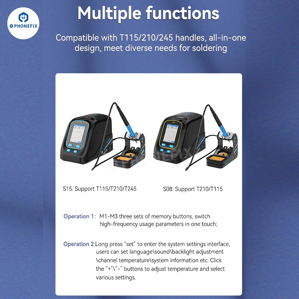AWESHINE S15 Portable Smart Soldering Station with T245 Handle - Image 9