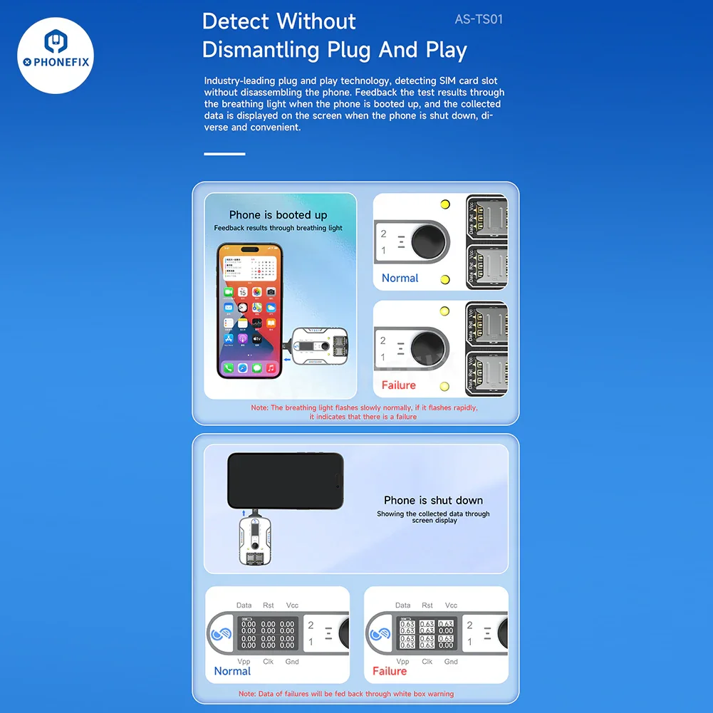 Aweshine TS-01 SIM Card Tester for iPhone iPad Android All Electronics - Image 3
