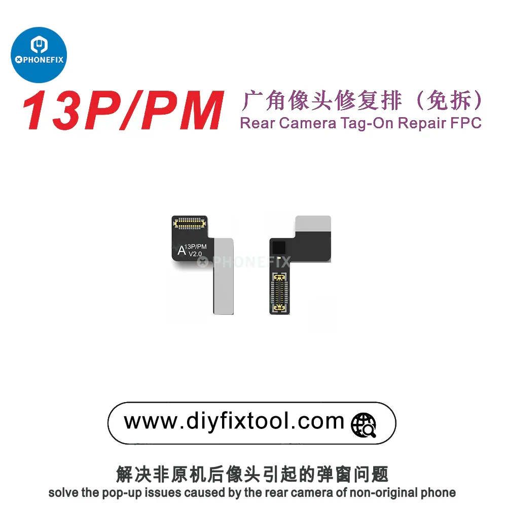 AY A108 Rear Camera Tag-on Repair FPC For iPhone 12-15 Series - Image 10
