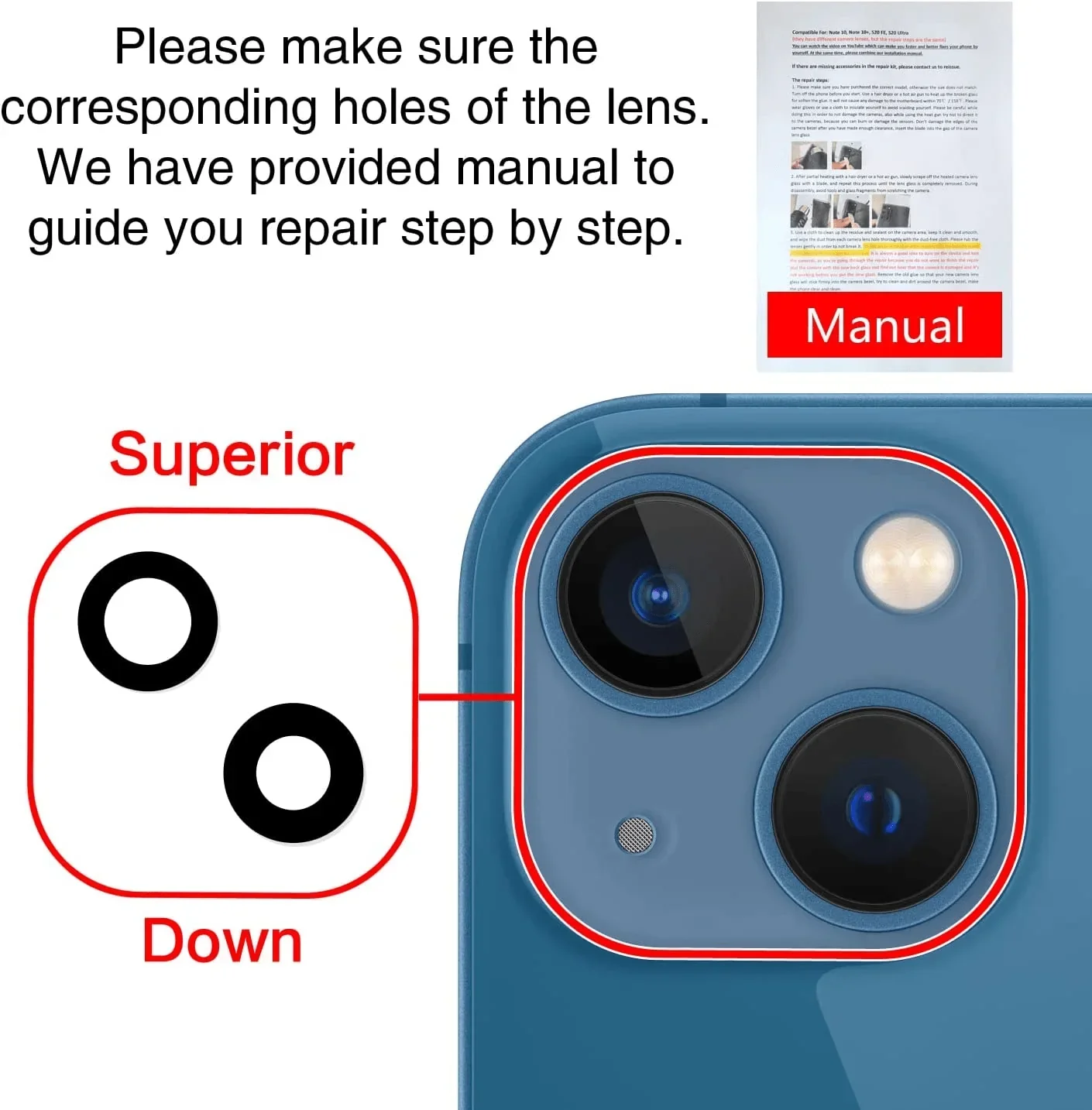 Back Camera Lens Replacement Tool Kit  For iPhone 12 13 14 Pro Max - Image 20