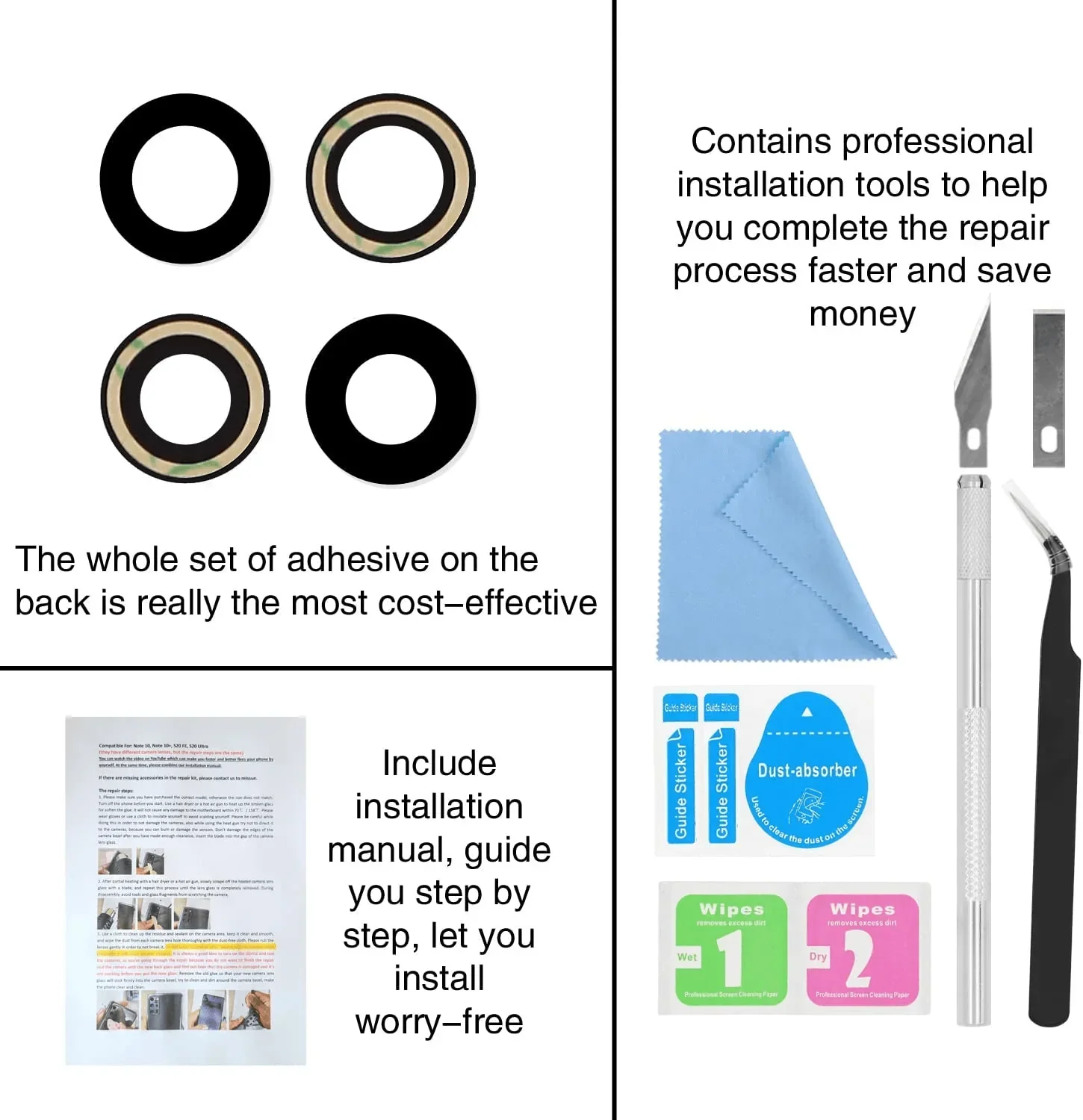 Back Camera Lens Replacement Tool Kit  For iPhone 12 13 14 Pro Max - Image 21