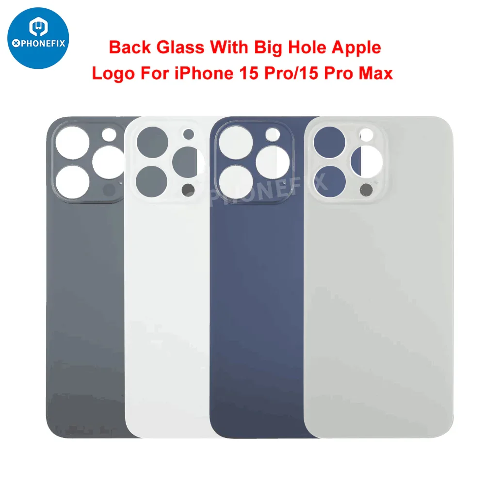 Back Cover Glass With Big Camera Hole For iPhone 15 Series