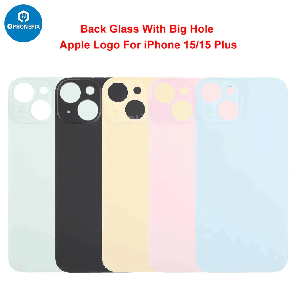 Back Cover Glass With Big Camera Hole For iPhone 15 Series - Image 2