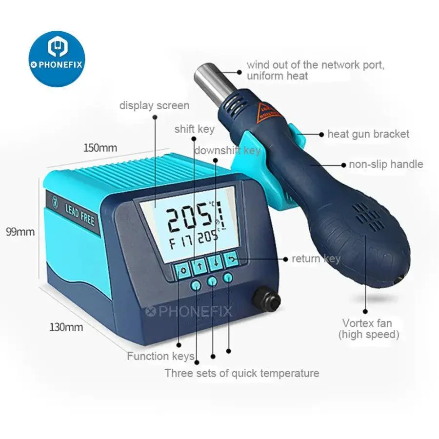 Bakon Bk880 Hot Air Gun Rework Station Lead-Free Desoldering - Image 4