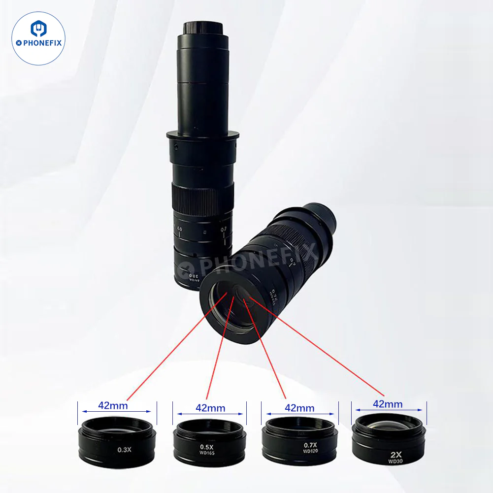 0.5X Barlow Lens Auxiliary Objective Glass for 180X 300X C-MOUNT - Image 2