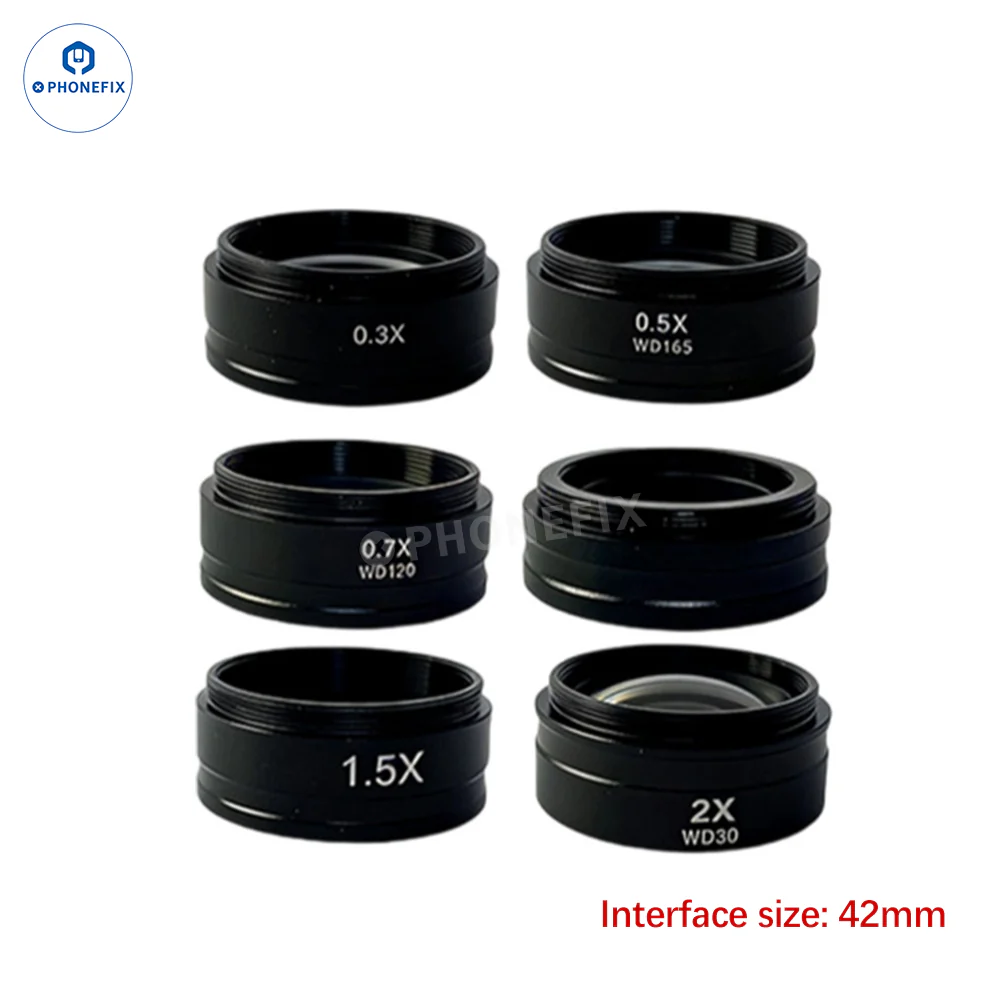 0.5X Barlow Lens Auxiliary Objective Glass for 180X 300X C-MOUNT - Image 3