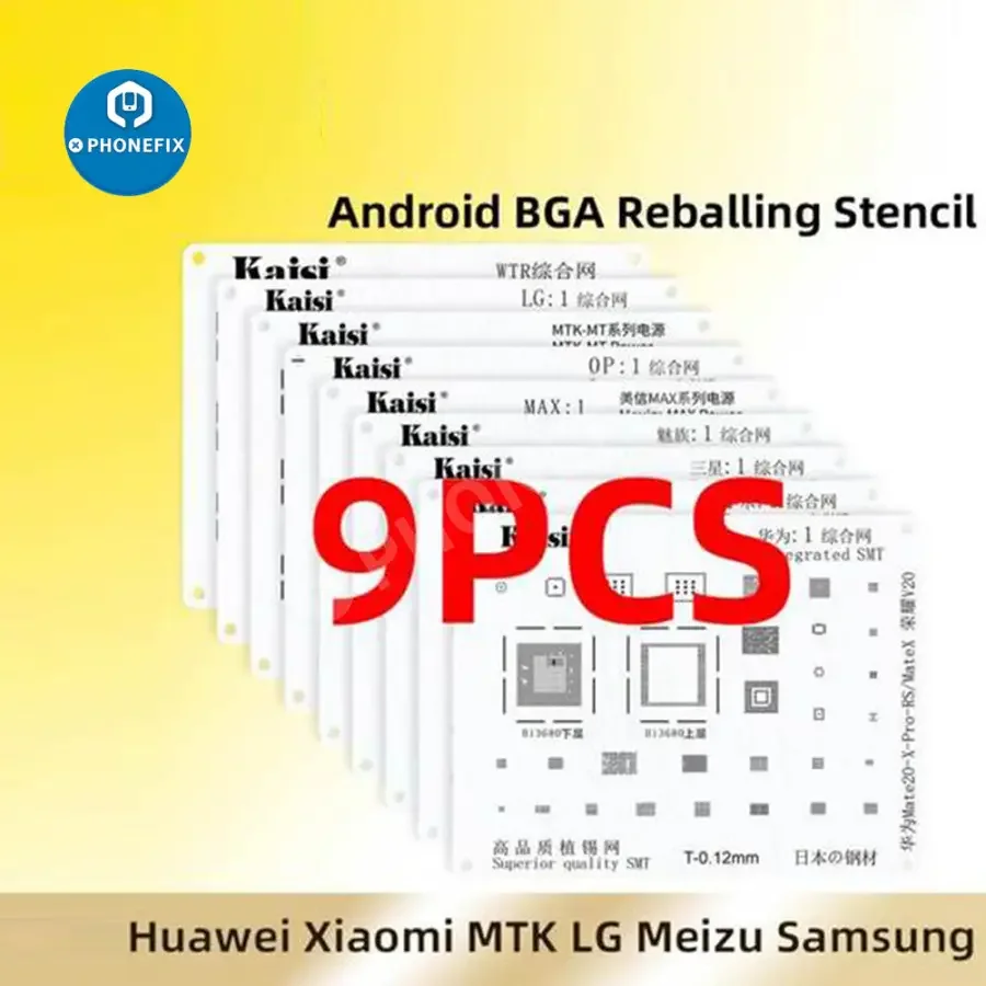 BGA Reballing Stencil Kit Set For Samsung HUAWEI Xiaomi OPPO Meizu LG - Image 20